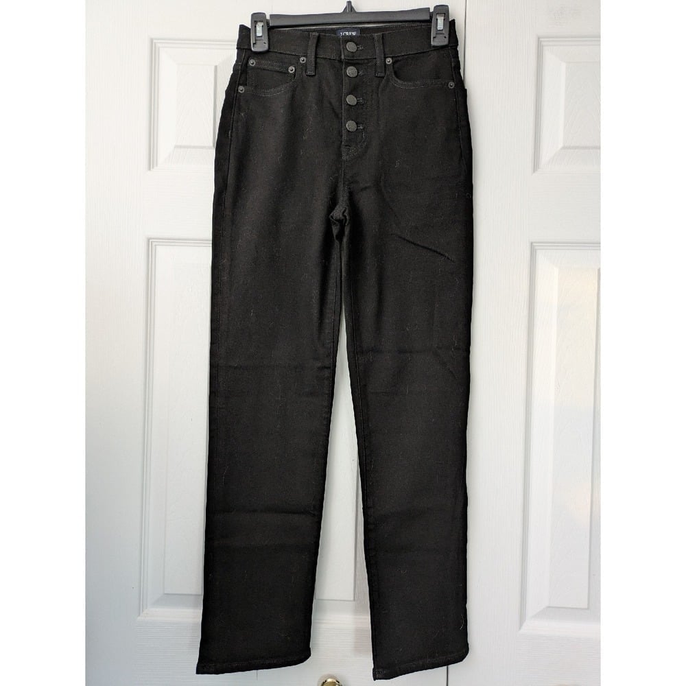 J. Crew High-rise stovepipe jean signature stretch 24 Black NWT 118 CD677