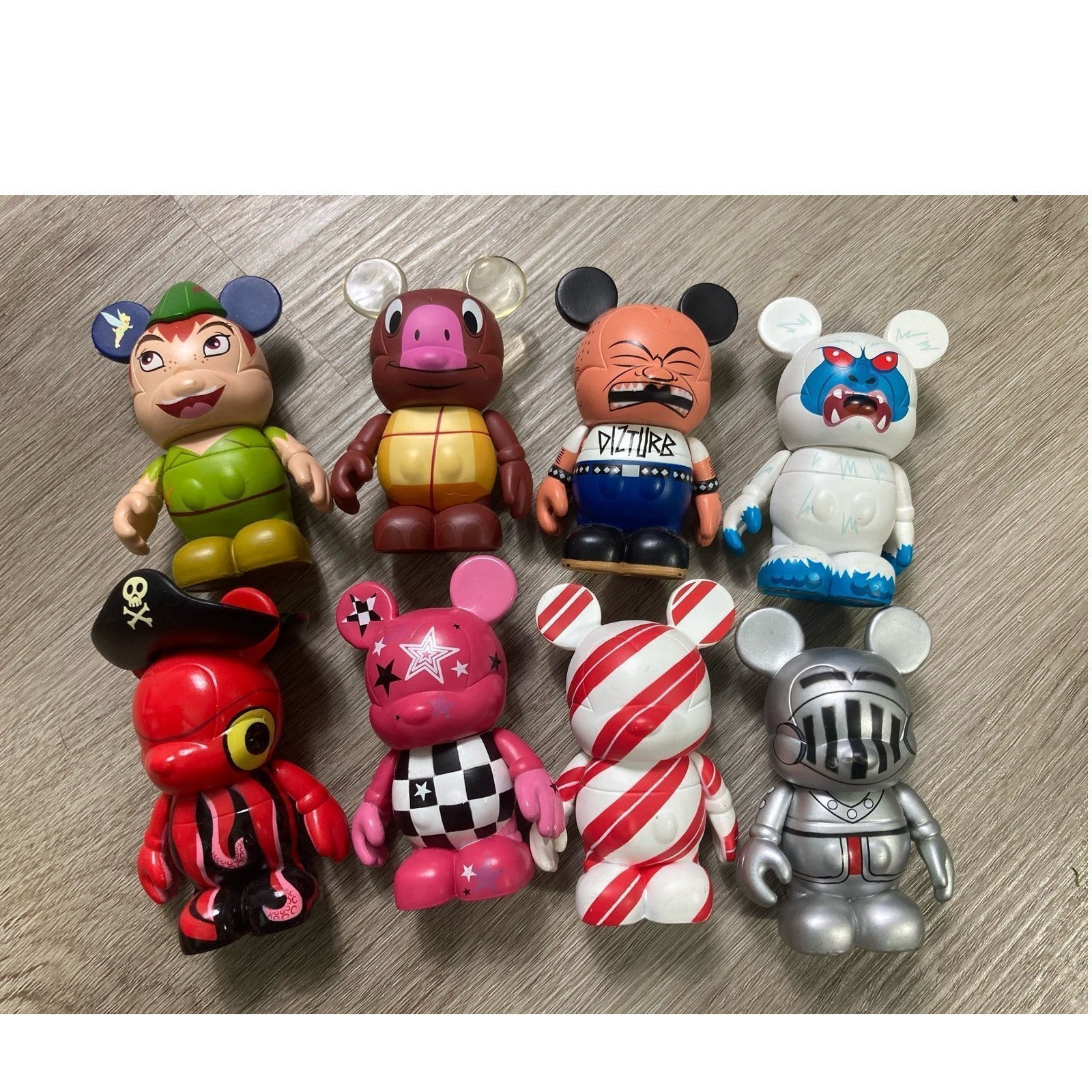 Disney Vinylmation 3 Figures Bundle Set of 8 Peter Pan Mickey Mouse Pluto