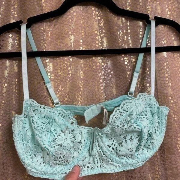 Free People Made You Look Balconette Bralette Arctic Ice 34D NWOT