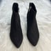 C Comfort Black Faux Suede Pointed Toe Booties