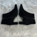 C Comfort Black Faux Suede Pointed Toe Booties
