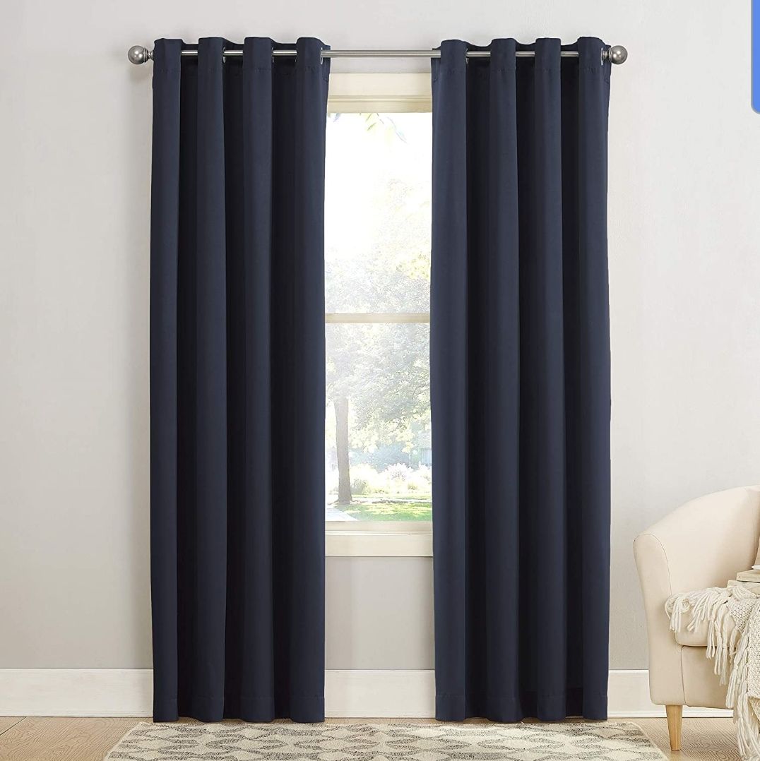 2 energy efficient blackout curtain pane