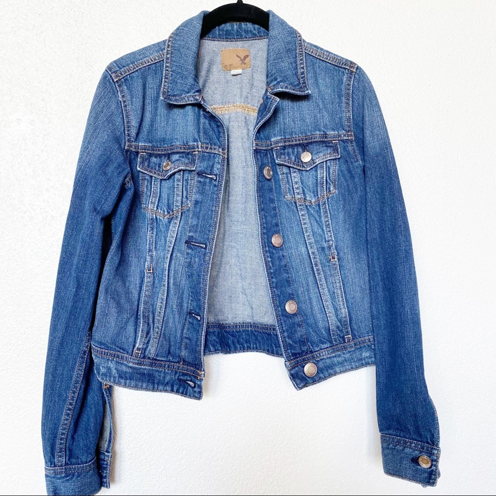 American Eagle Dark Wash Denim Jacket Size XS