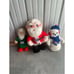 Antique Vintage Pepsi Santa, Elf And Snowman Plush Animal Fair 24 Rare Good Con