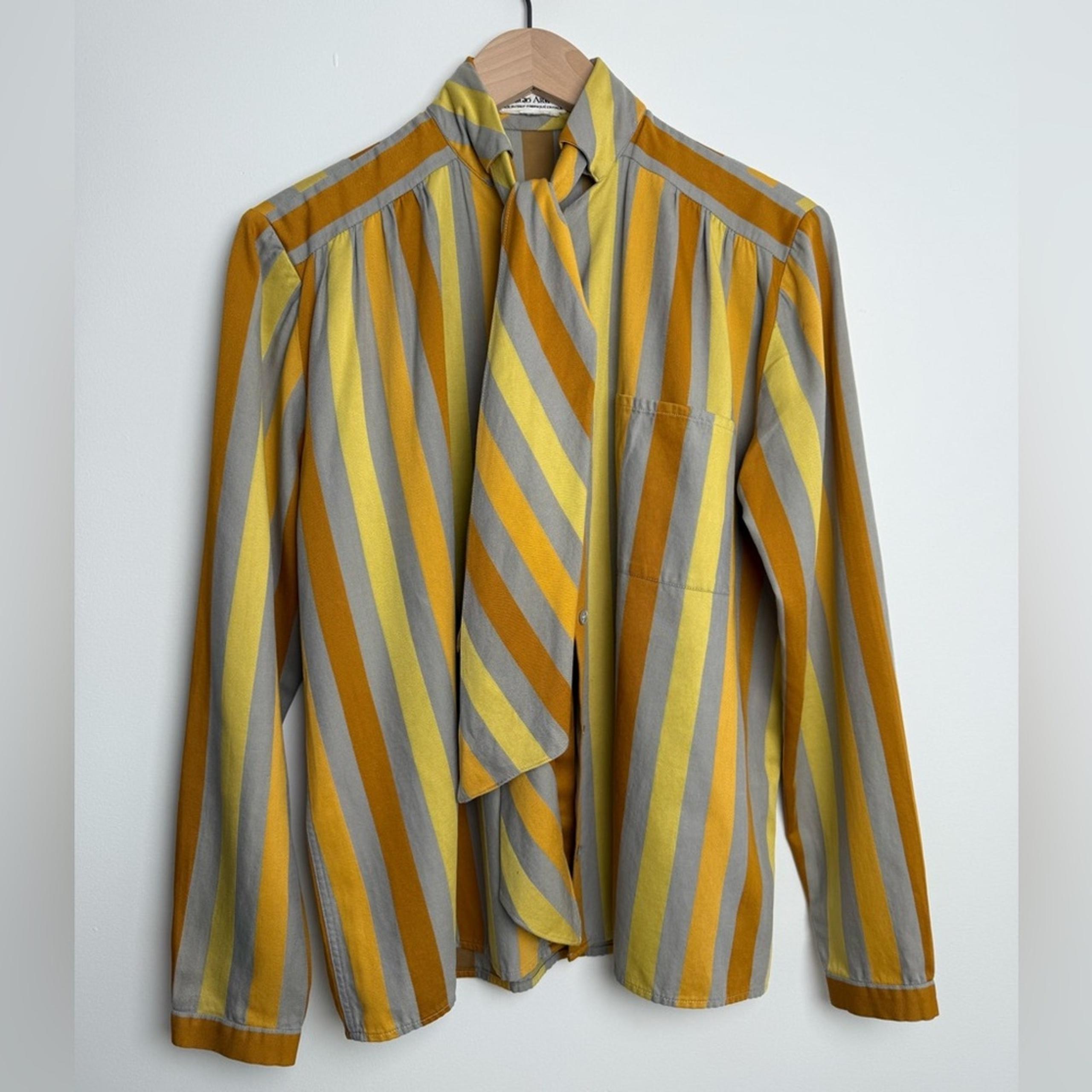 Vintage Giorgio Armani Blouse – 1980s Italy – Silk