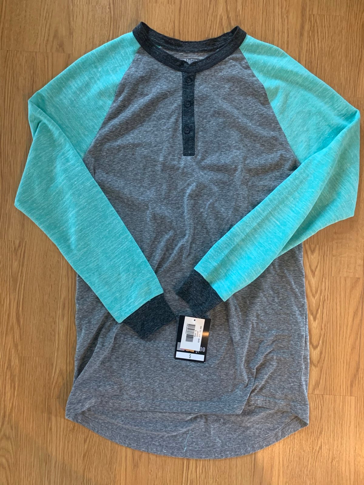 Lularoe Long Sleeve Mark teal and gray