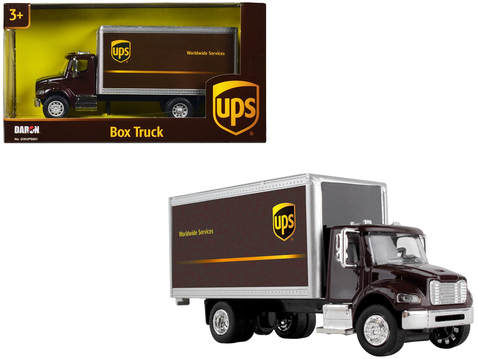 UPS Box Truck Brown UPS Worldwide Services 1/50 Diecast Model by Daron