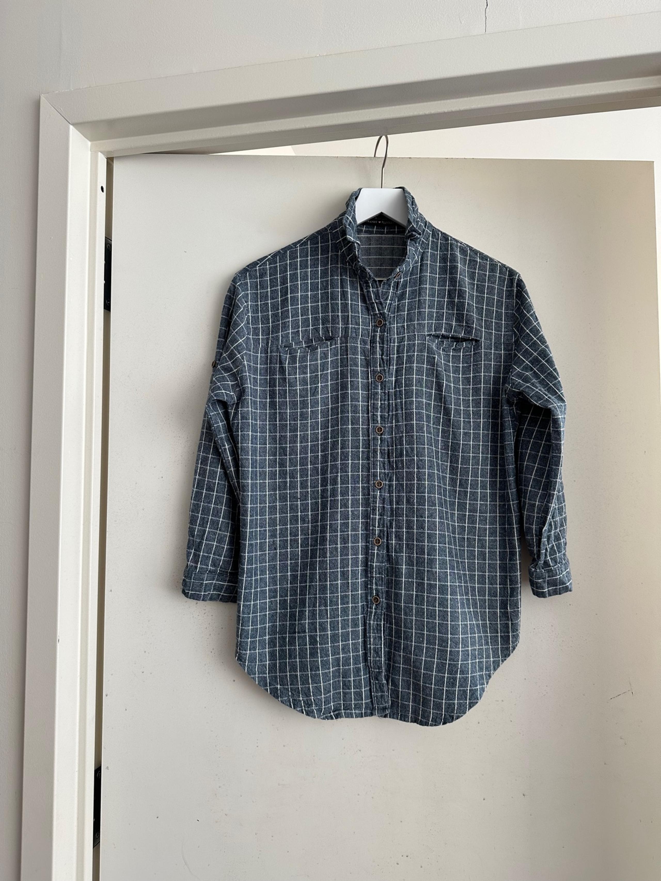 Brandy Melville Chambray Grid Button Down Shirt