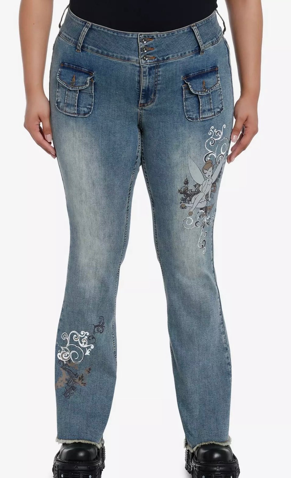 NWT Hot Topic Disney Tinkerbell low rise jeans size 26