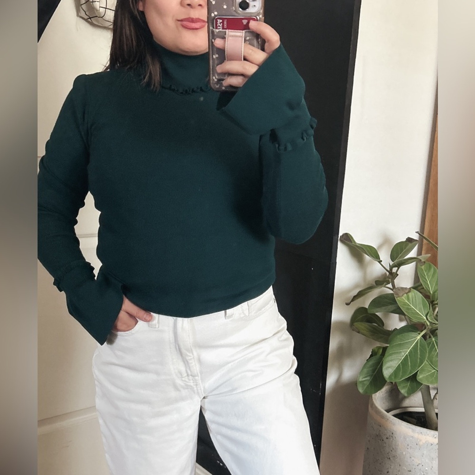LEWIT Merino Wool Blend High Neck Sweater. Size 1/Small