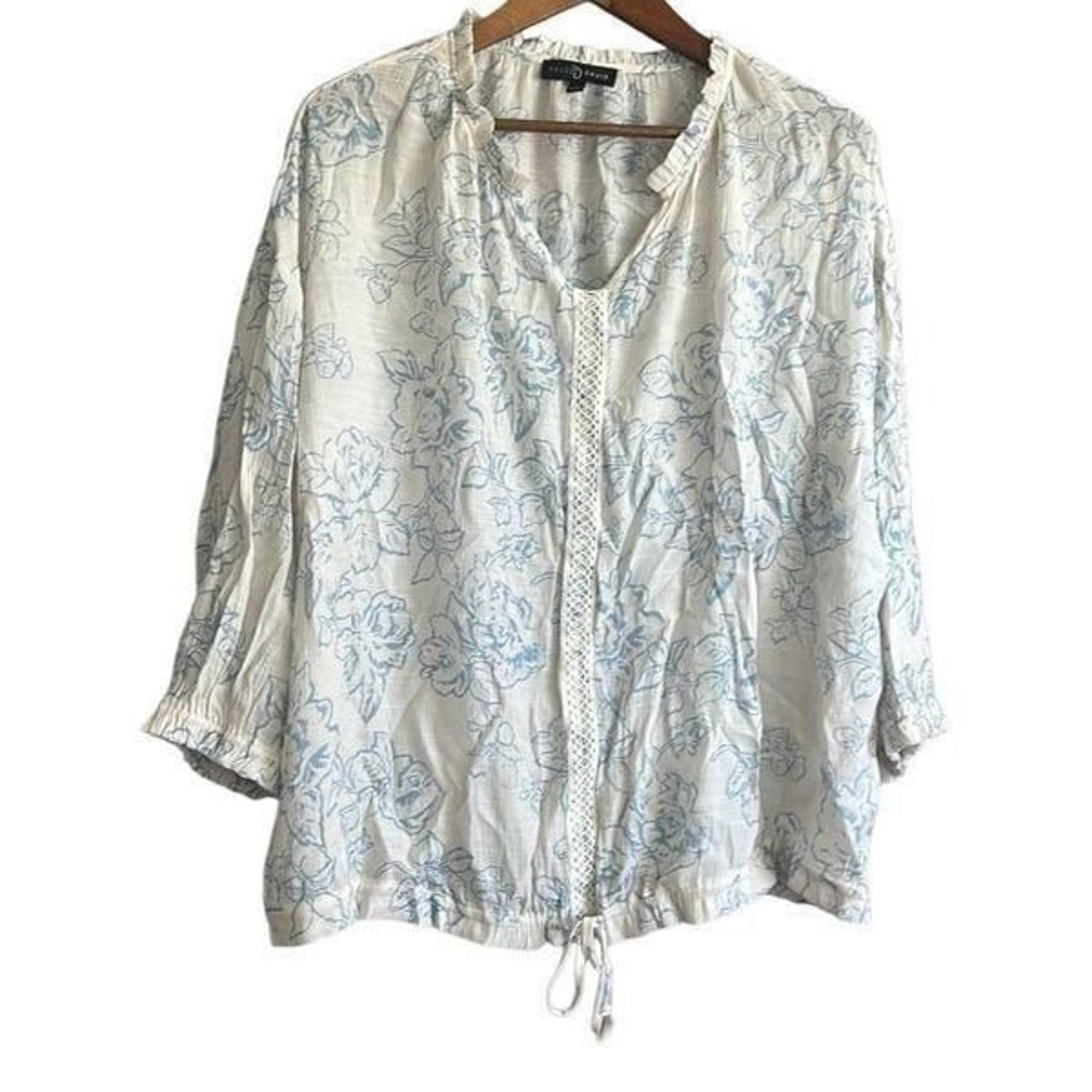 Fred David floral blouse size 2xl