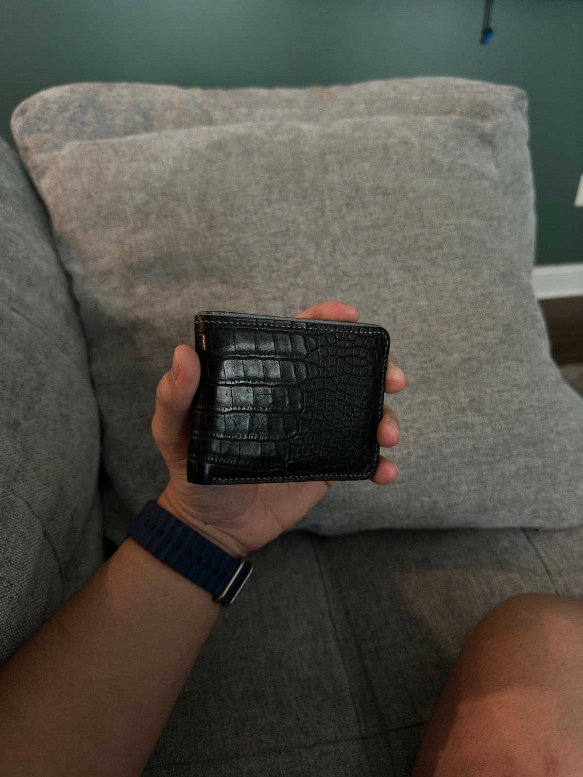 american alligator / chèvre handmade wallet