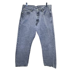 VTG Levis 501 Mens 38x32 (36x30) Black Straight Leg Button Fly Faded Wash Y2K B1
