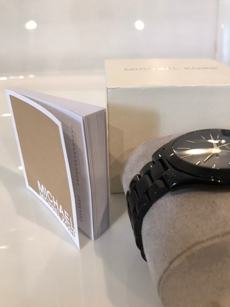 Michael Kors Slim Runway Black SS Watch