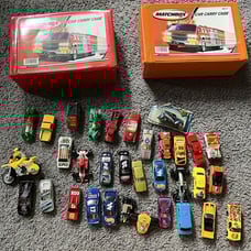 Match Box & Hotwheels Car lot with cases