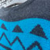 Vintage 80s rrrruss Sleeveless Sweater Art Deco Chevron Blue Black Wool Blend