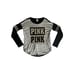 Pink Sequined Black And Gray Top Size Large