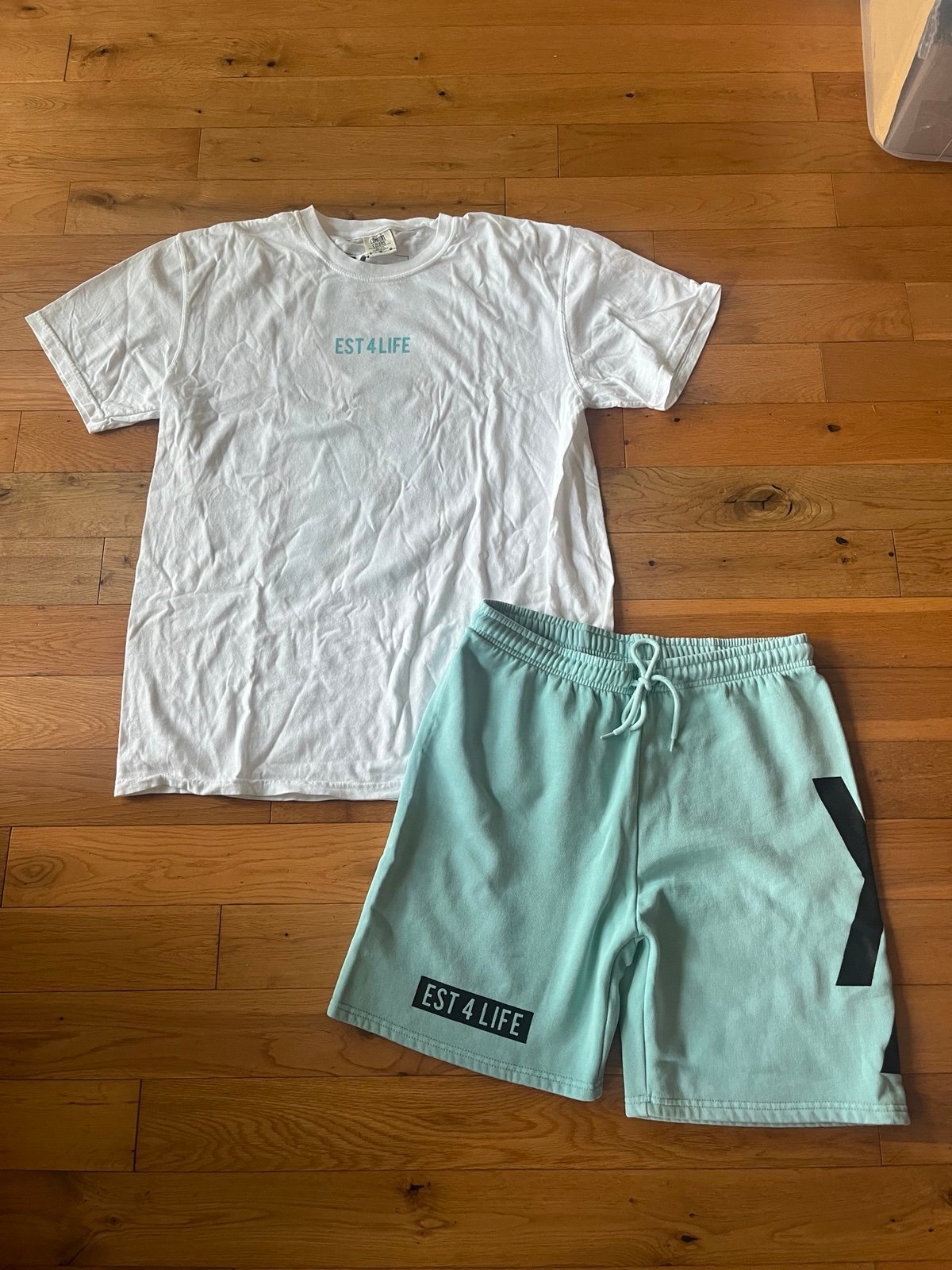 Machine Gun Kelly EST Teal shorts & T-shirt MGK