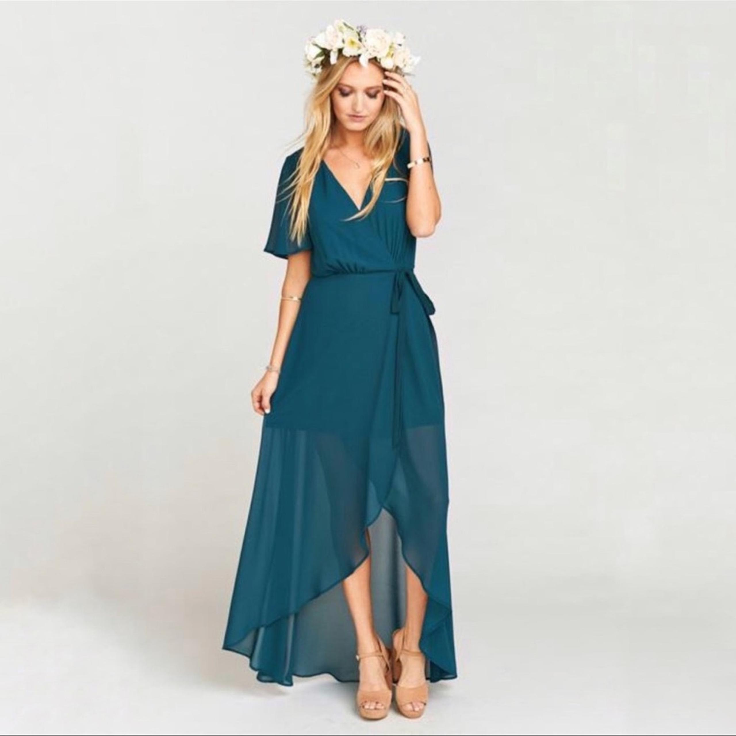 NWOT SHOW ME YOUR MUMU Women's Sophia High Low Wrap Dress Chiffon