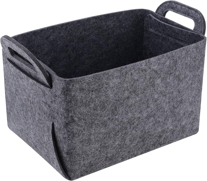 Storage Basket Felt Storage Bin Collapsible& Convenient Box Organizer