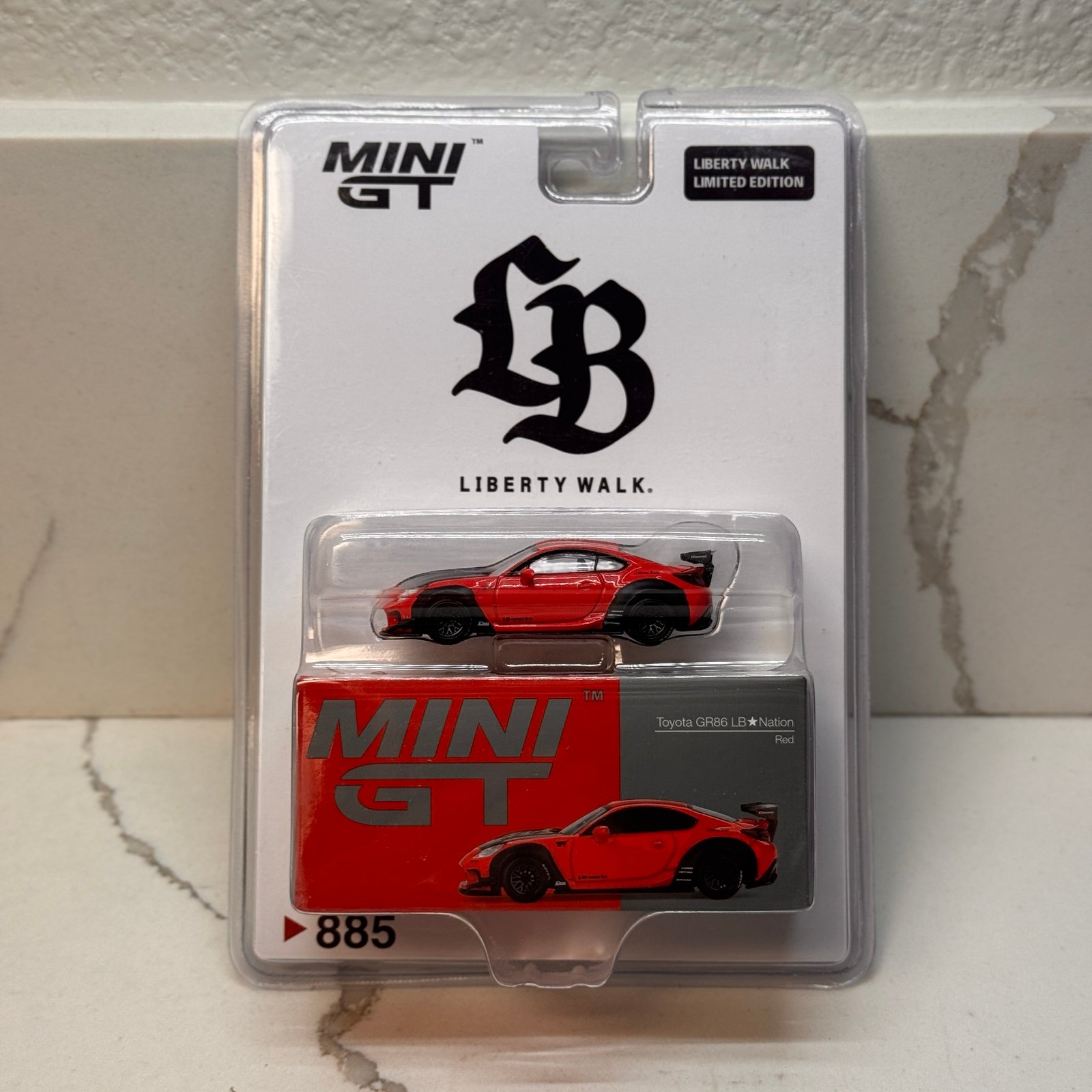 Mini GT Red Toyota GR86 LB Nation (Liberty Walk Japan Store Exclusive) #885 NEW