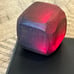 Dark cherry bakelite rough hewn cube for dice or prayer bead 102323cADZD