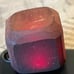 Dark cherry bakelite rough hewn cube for dice or prayer bead 102323cADZD