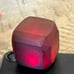 Dark cherry bakelite rough hewn cube for dice or prayer bead 102323cADZD