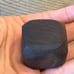 Dark cherry bakelite rough hewn cube for dice or prayer bead 102323cADZD
