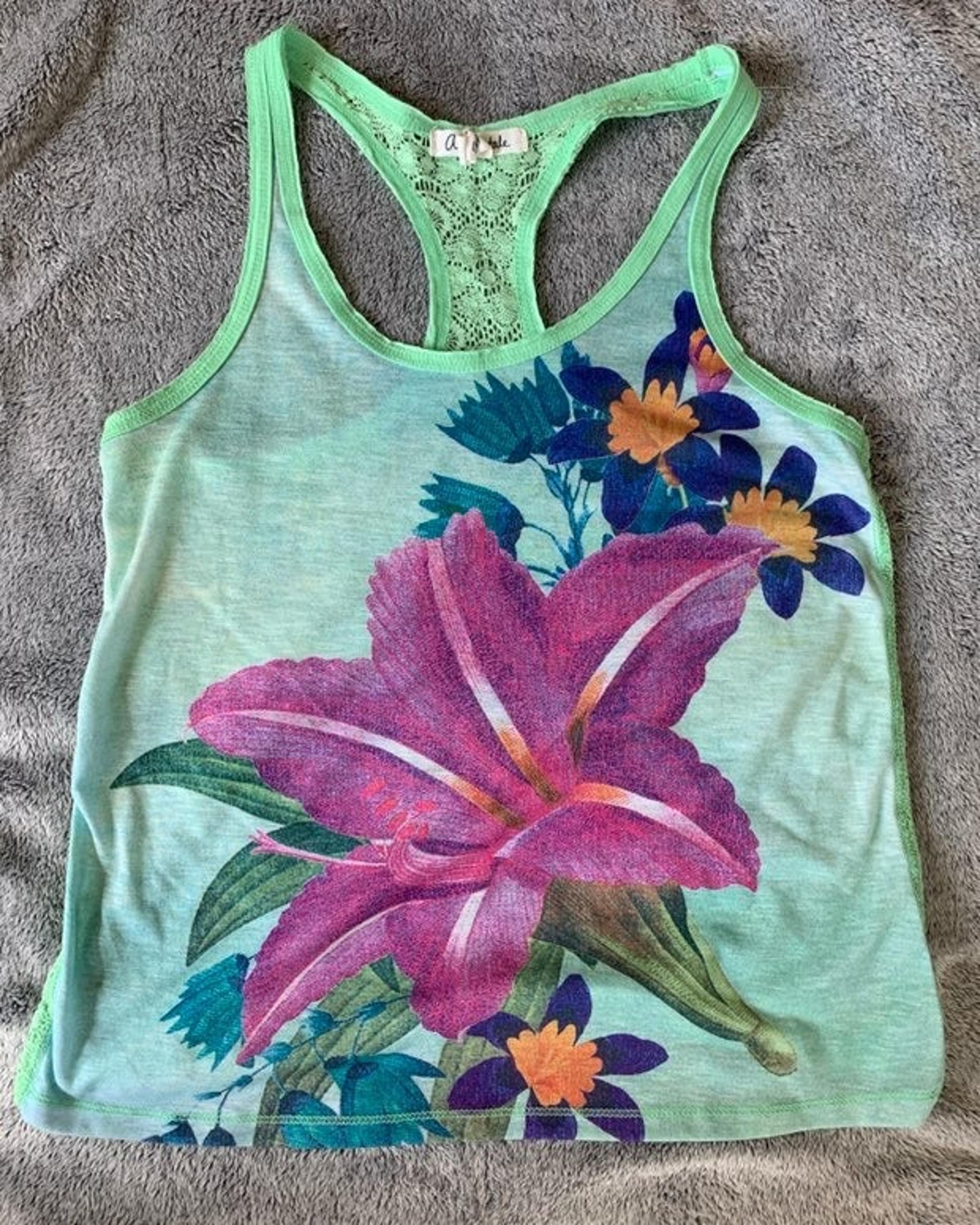 Aeropostale Lace Back Tank Top