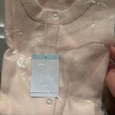 Bella Bliss Pink Cotton Heart Cardigan Pair