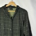Vintage Spirittious Blue Plaid Full Button Knit Trench Coat L