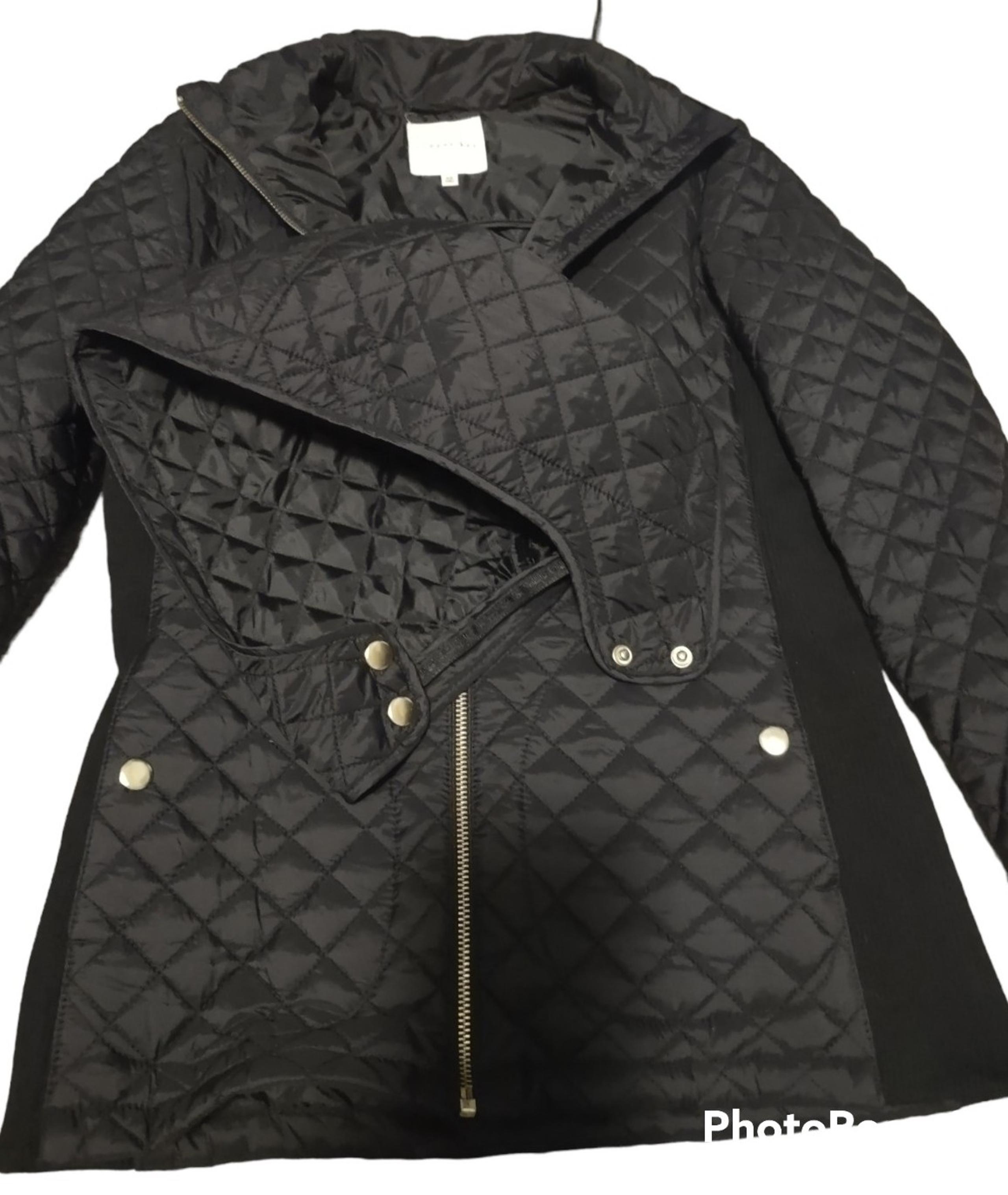 NWT Copper Key Quilted Black Coat with Detachable Hood Women's Size XS