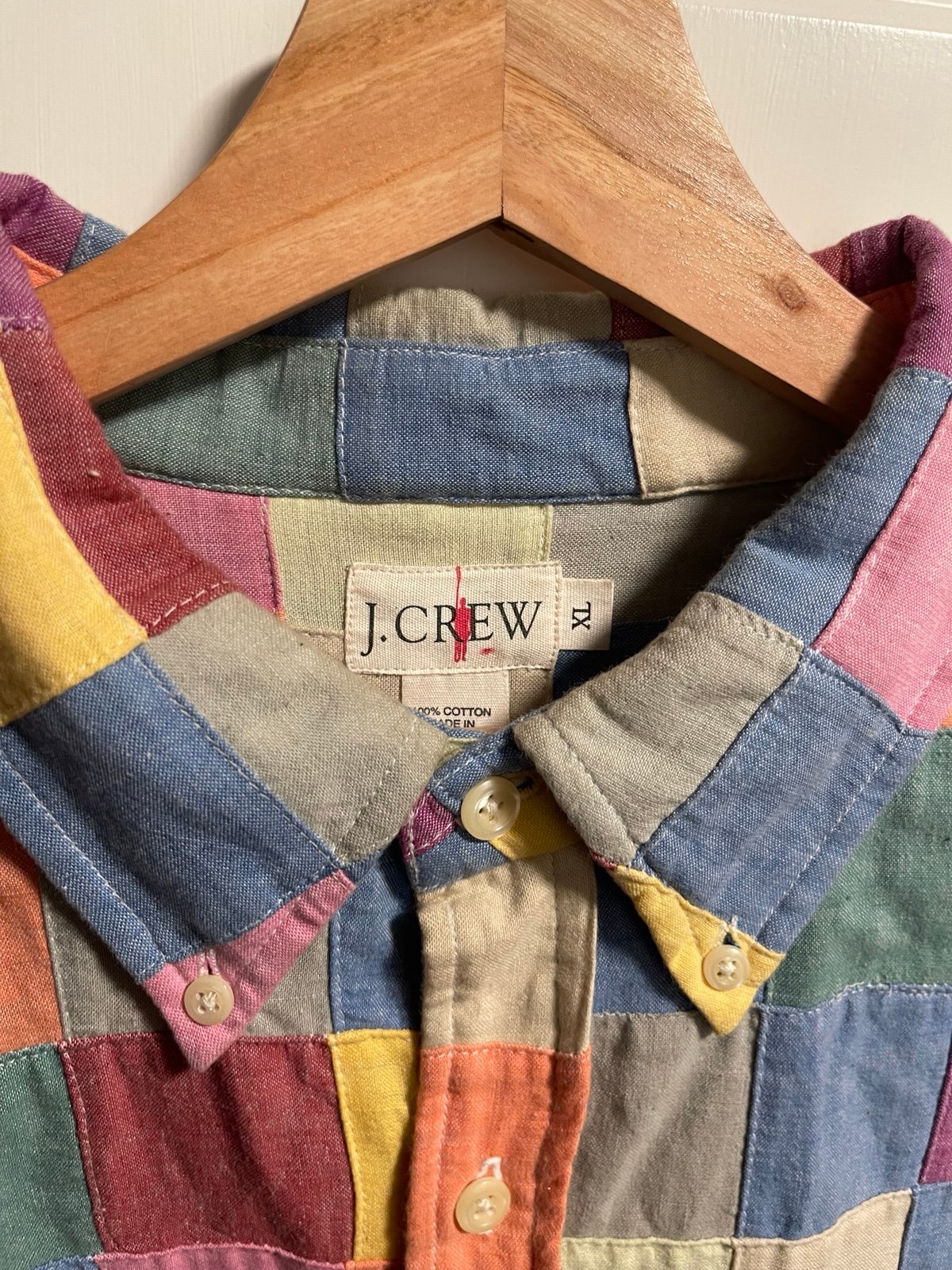 J. Crew patchwork shirt