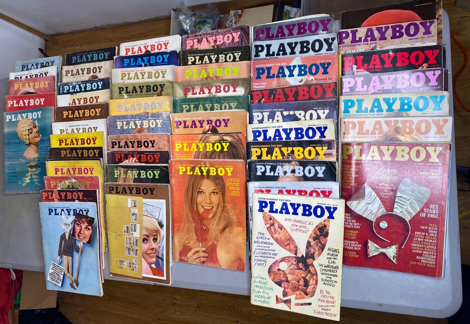 Vintage Playboy magazines lot 52 mags 1961 - 1981
