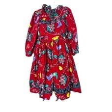 Vintage Mousefeathers Girls Cowboy Boots Flowers Western Hats Cottage Core Dress