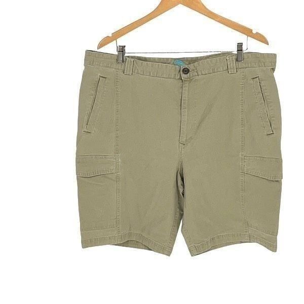 Tommy Bahama Mens Flat Front Key Grip Stretch Cargo Shorts Green Size 42