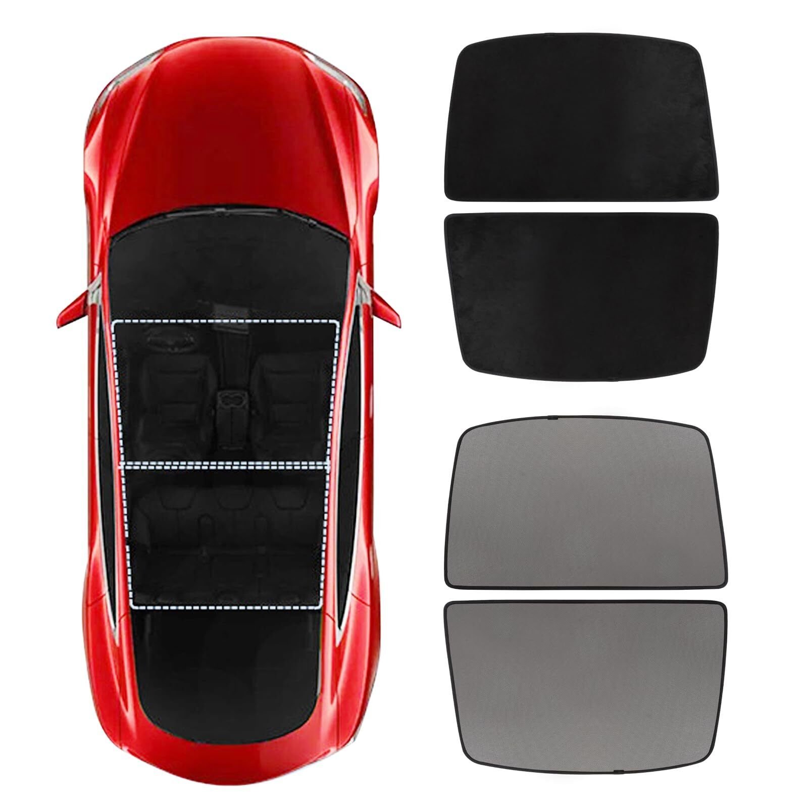 Roof Sunshade for Tesla Model Y 2023-2020 BANKKY Visor Sunroof Reflector 2PCS
