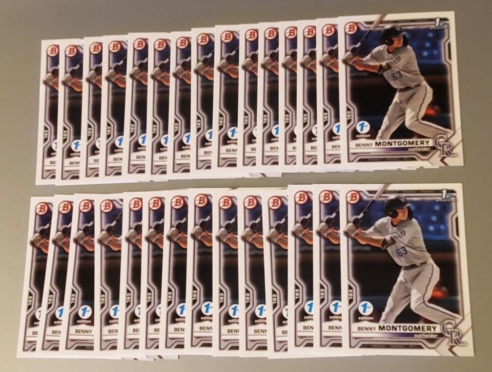 2021 Bowman Draft 1st Edition Benny Montgomery 1st Bowman Lot x's 29