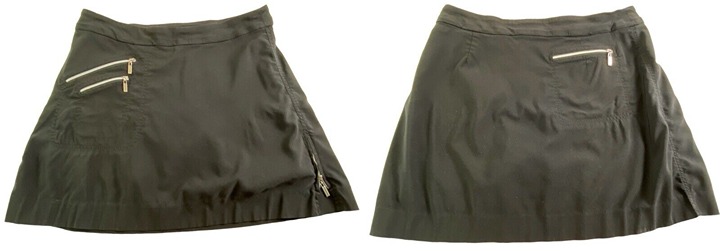 JAMIE SADOCK Golf Skort Zipper Pockets Tennis Athletic Pull On Black 12 79-36
