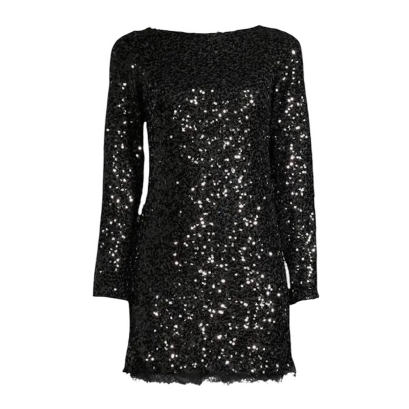 Sachin + Babi Size 14 NEW Womens Black Cameron Sequin Low Back Mini Dress NWT
