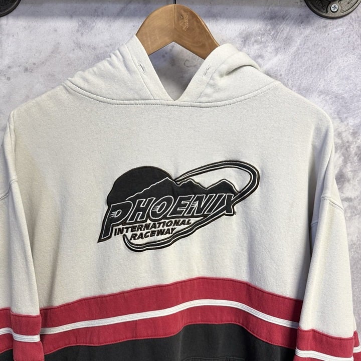 Vintage Phoenix International Raceway Hoodie Sweatshirt Mens Large Embroidered