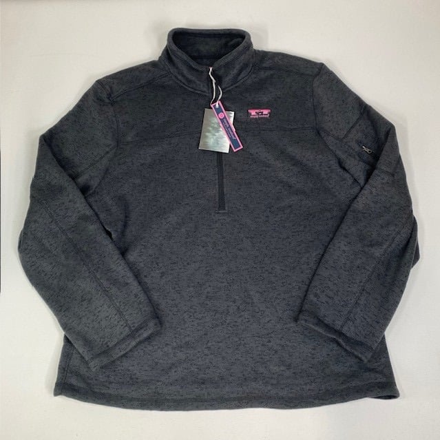 Simply Southern Pullover 1/4 Zip Up Fleece Lined Gray XXL