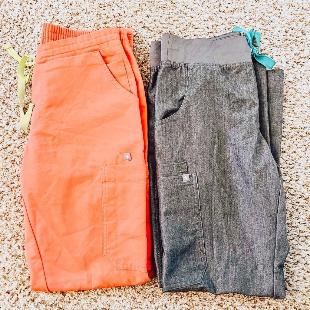 FIGS Women's Scrubs Pants Size XS - Set of 2 Pink and Gray