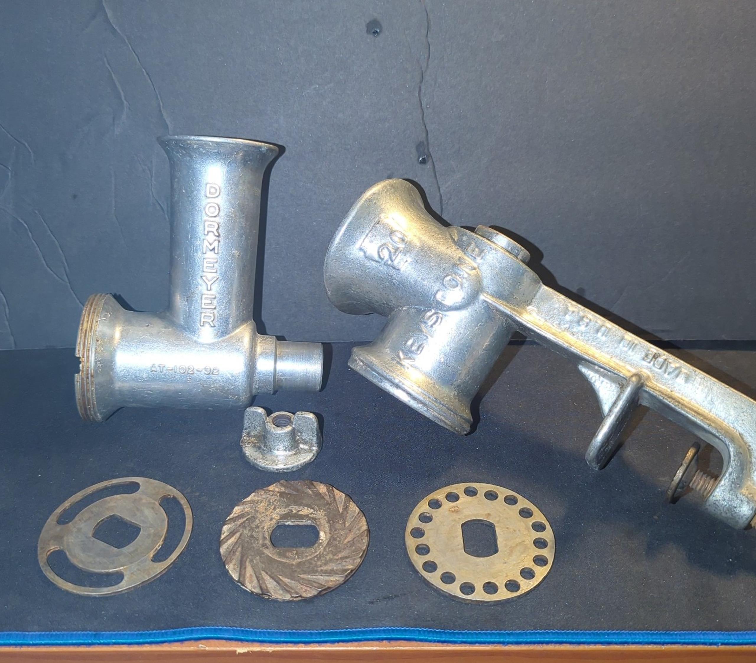 Various vintage grinder parts KEYSTONE - DORMEYER