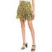 Derek Lam 10 Crosby Tired Asymmetrical Floral Mini Skirt in Yellow Blue Size 4