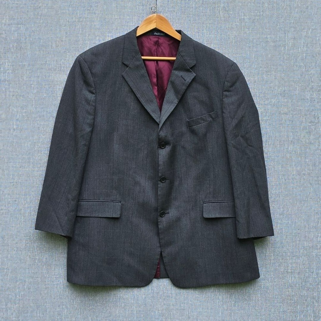 Tommy Hilfiger Gray Blazer Sz 48R 100% Wool Made In U.S.A