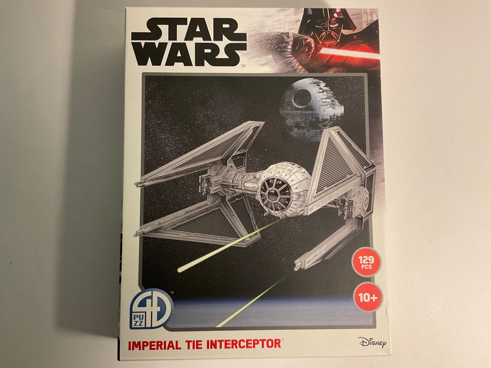 New Disney Star Wars 4D Cityscape Imperial Tie Interceptor Paper Model Kit.