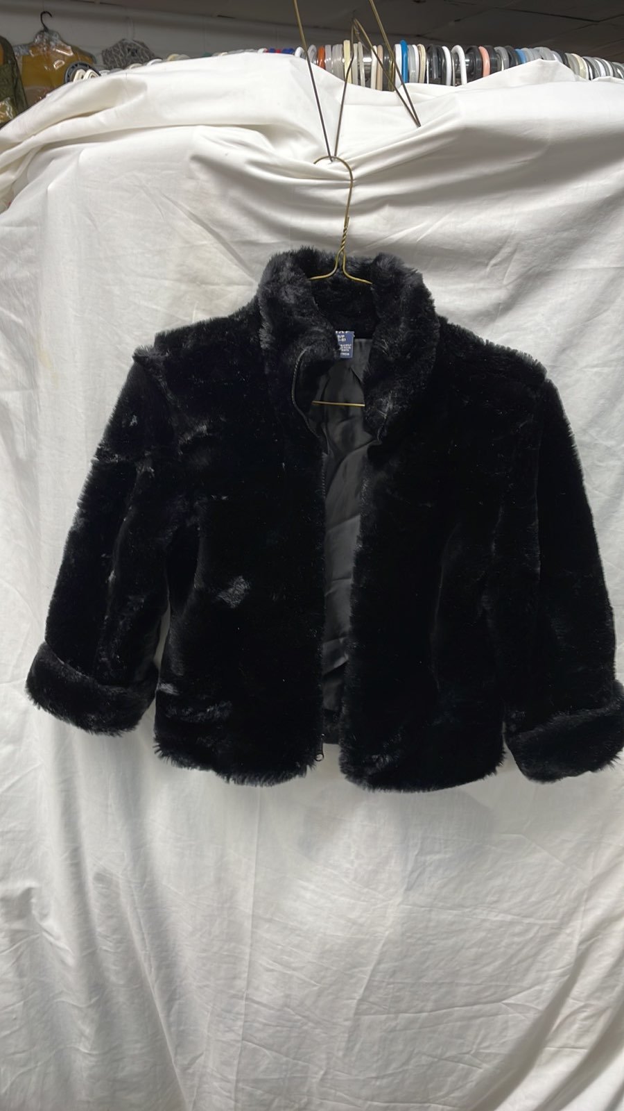 New direction vintage Faux Fur Coat ladies sz 14