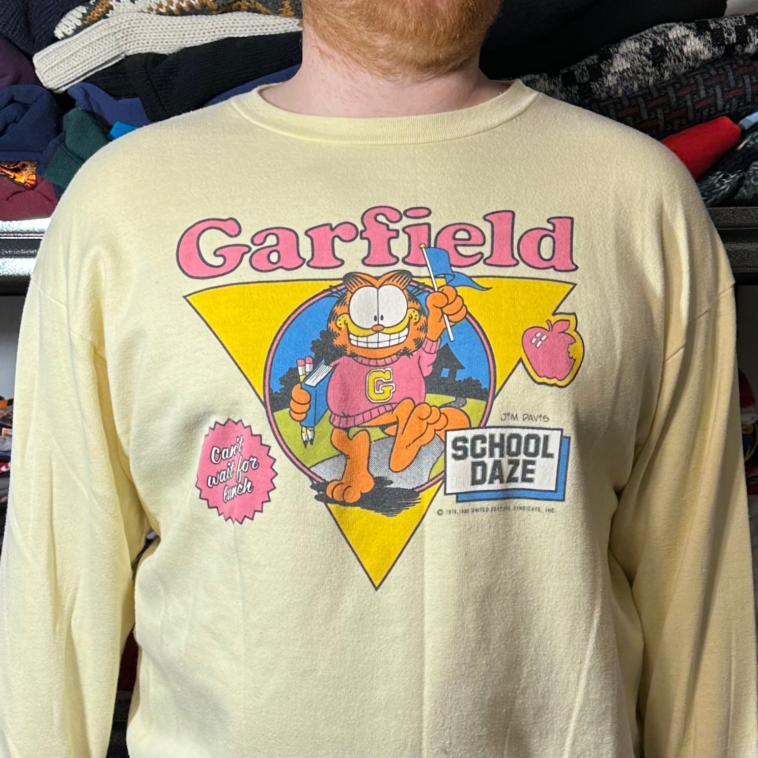 Vintage 1980 Garfield school daze sweatshirt